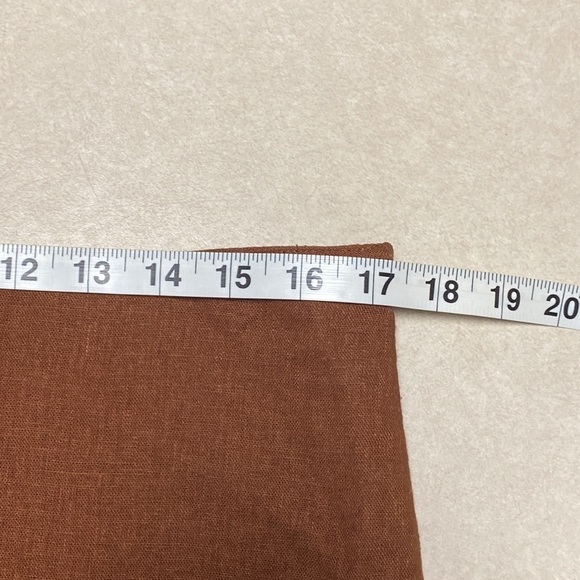 Ninety Skirt Women’s Size Large Brown Linen Blend Embroidered Skirt - Picture 8 of 10